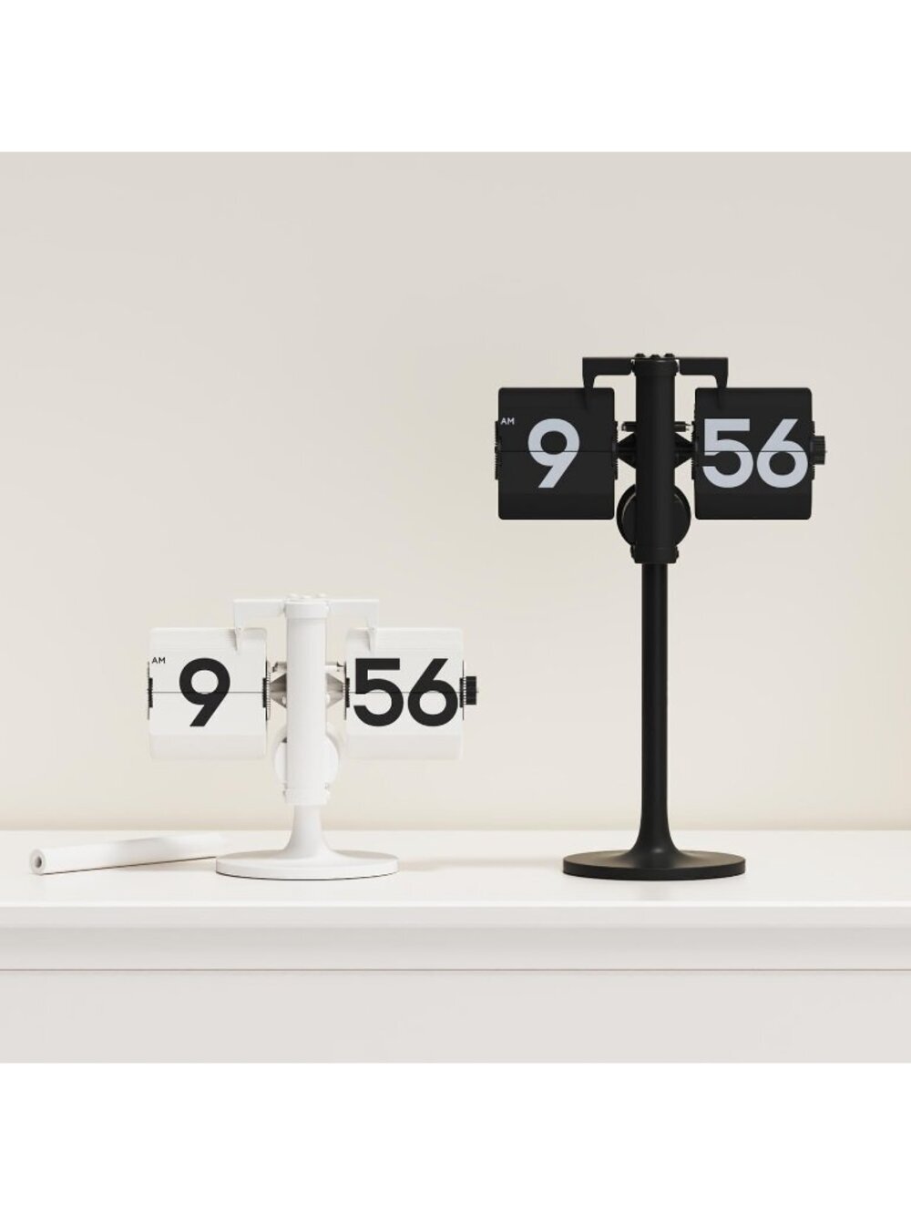 Home Black Analog Quartz Large Number Adjustable Vintage Design Flip Desk Clock - Picture 6 of 6
